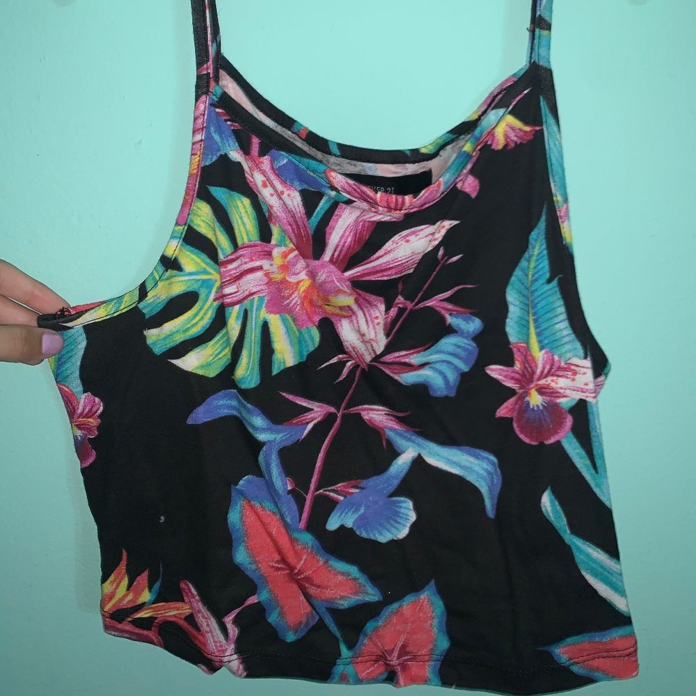 Forever 21 flower tank top